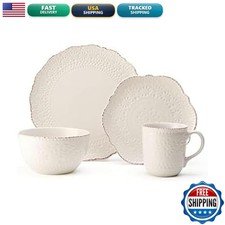 Pfaltzgraff Chateau Cream 16-Piece Stoneware Dinnerware Set for 4 Off White picture