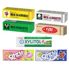 Lotte Best Korean Gum 7 Types Collection Set Juicy Fresh Watta Bubble Gum picture