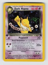 Team Rocket 9/82 Dark Hypno 1st Edition Holo R NM * SWIRL * picture
