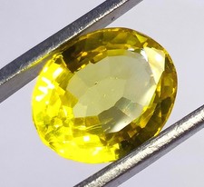 Natural Yellow Sapphire 16.55 Ct EGL Certified Oval Shape Loose Gemstone 6AGI picture
