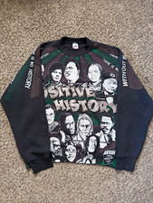 Fruit of the Loom VTG 1990s Black History AOP Sweatshirt rare perfect condition picture