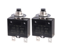 2PCS 20A Thermal Circuit Breaker Manual Reset Push Button Overload Protector picture