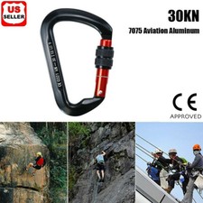 30KN Heavy Duty Screwgate Locking Carabiner D-Ring Clip Hook for Climbing Caving picture
