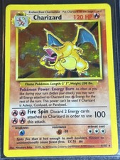 Charizard 4/102 Base Set Unlimited Holo Rare MP picture