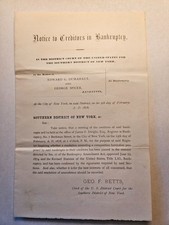 1878 BANKRUPTCY NOTICE - NEW YORK CITY ADDRESSED TO GLENS FALLS ,NY picture