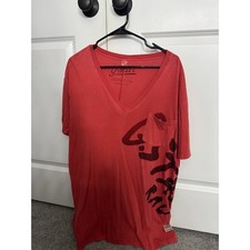 G-Star Raw Mens V-Neck T-Shirt Short Sleeve Graphic Pocket Red 3XL GS01 picture