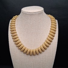 Vintage Signed ERWIN PEARL Textured Gold Tone Link Necklace. 18.807 picture