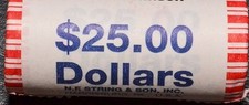 Roll of 2007 P BU John Adams Gold Dollar - $ 25 Roll - 2nd President picture