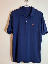 B. Draddy Men's Polo Shirt Size L Blue Short Sleeve Pocket Golf Logo picture