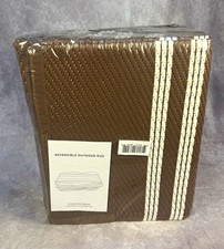 NEW Wikiwiki 6x9 Reversible Outdoor Rug Plastic Straw Patio Mat RV Camping Brown picture