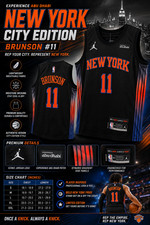 Jalen Brunson #11 Black Jersey Embroidered Brand New picture