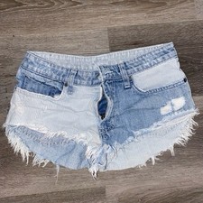 LF Carmar Jean Cutoff Blue Denim Shorts Women's Size 27 picture