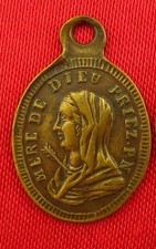 Antique MARY Medal MOTHER OF GOD CONCEIVED WITHOUT SIN Catholic Small Medal picture