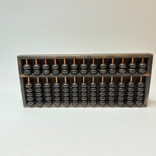 VINTAGE 13 Row Black Wooden Abacus Made In Japan picture