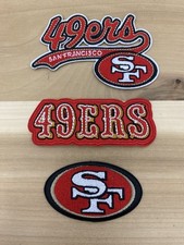 Lot Set Of 3 San Francisco 49ers Embroidered Iron On Patch 2.5”-3” picture