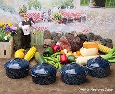 ANTHROPOLOGIE MIMI THORISSON ITALIAN HOURS COCOTTES (4) -NIB- ENJOY A TASTY DISH picture