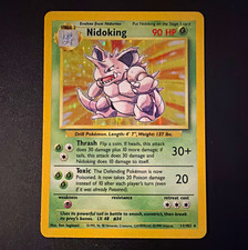 Wizards of the Coast Nidoking 11/102 Base Set Holo Rare 1999 EN 90HP picture