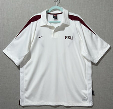 Florida State Polo Shirt Nike Team Mens XL White FSU Seminoles NCAA Football picture