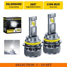 2-20 9007 HB5 LED Headlight Bulb Hi Low Beam 6500K White Canbus AUXITO X5-Series picture