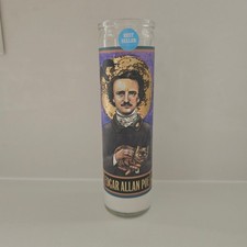 New Unemployed Philosophers Guild Secular Saint Edgar Allan Poe Prayer Candle picture