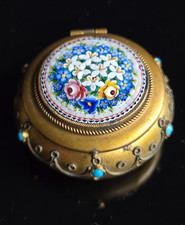 Micromosaic Box Forget-Me-Nots Antique Grand Tour Italy picture