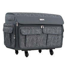 Everything Mary XXL Rolling Sewing Machine Case – Grey XXL, Floral picture
