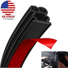 32.8ft Car Door Seal Strip Self Adhesive Weather Stripping Rubber Double Layer picture