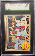 1968 Topps #480 Oliva Cardenas Clemente (Manager's Dream) SGC 50 VGEX picture