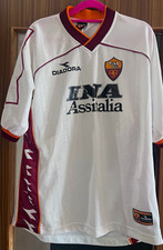 Maglia AS Roma 1998-99 Away DIADORA INA Assitalia L Vintage Football Shirt Totti picture