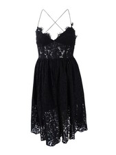 Fame and Partners Women's Lace Tie Back Dress  (12, Black) picture