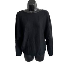 Vila Milano Wool Blend Pullover Sweater Black Size Small picture