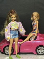 2016 Mattel Barbie Glam Pink Car LOT clothes scuba fins curvy Barbie OOAK ready  picture