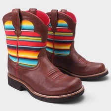 Ariat Fatbaby Bell Unisex Kids 2.5 Sorrel Serape Western Boots 10027308 picture