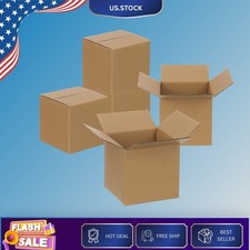 100 Pack 5x5x5 Corrugated Shipping Boxes Small Cardboard Mailing Brown picture