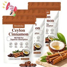 Metabolae Cinnamon MCT Oil Softgels, Non-GMO, Gluten Free, 300 Softgels picture