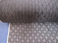 Vintage woven jacquard fabric in black and silver - 50