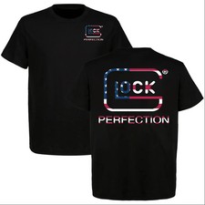 Glock Perfection Shirt, American Flag Glock Logo Tee, 2A Gun Enthusiast T-Shirt picture