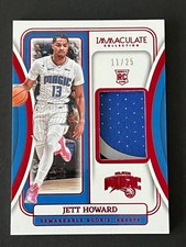 JETT HOWARD 2023-24 IMMACULATE REMARKABLE ROOKIE PATCH RED RC #ed 11/25 picture