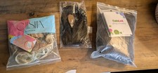 CAISHA & FantaLook Synthetic Clip-In Hairpieces Blonde Black Brown Lot of 3 picture