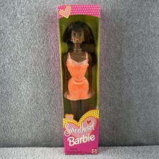 #18609 SWEETHEART BARBIE Doll AFRICAN AMERICAN Black Orange Dress 1997 SEALED picture