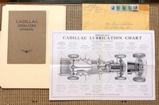 Mint Cadillac V8 & V12 ORIGINAL Owners / Operators Manual W/Lubrication Chart picture