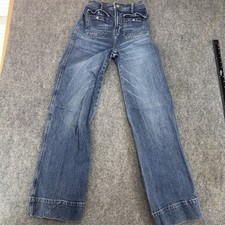 Reformation Layla High Rise Trouser Jeans Cove Wash Blue Size 25 picture
