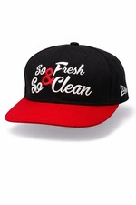 So Fresh & So Clean Snapback Hat Kroy Wen Black Red Flat Bill Streetwear Cap picture