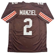 Autographed/Signed Johnny Manziel Cleveland Brown Jersey Beckett COA picture