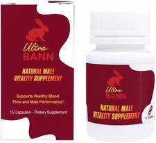 Ultra Bann Natural Male Vitality Supplement Healthy Blood Flow Performance 15cap picture