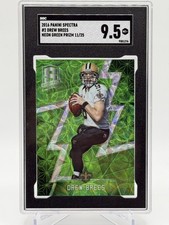 2016 Panini Spectra Drew Brees #2 Neon Green White Jersey 11/25 SGC 9.5 Saints picture