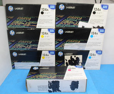 LOT-7 Genuine HP 124A 2xQ6000A-B 2xQ6001A-C 2xQ6002A-Y 1xQ6003A-M Toner NEW T9C5 picture