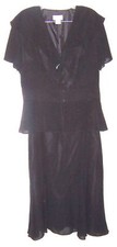 D.W. Studio Black Polyester Dressy Skirt Set Size 10 NWT$70 picture