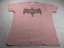 Vintage Batman Shirt Mens Extra Large Red Bat Call Deadstock DC Comics Made USA picture