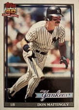 1991 Topps Baseball #1-250 Complete Your Set Pick & Choose NM Mint (2 Card Min.) picture